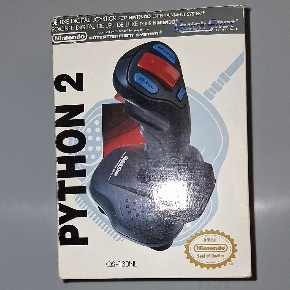 Nintendo Python 2 Joystick with Black and Red Highlights